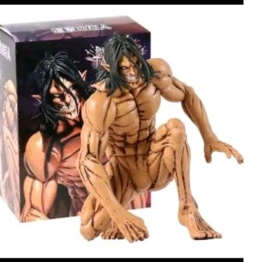 Action figure Eren on Titan( aot) Jongkok loosepack