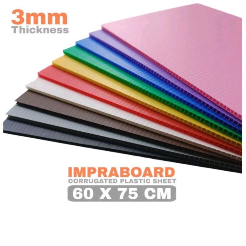 

impraboard infraboard/art board/pp board/ ukuran 60 x 75/75x60 ketebalan 3mm