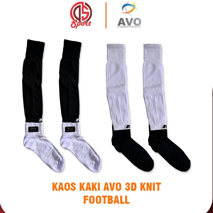 Borong Berhadiah  Kaos Kaki Avo R8 3D Knit Technology Socks Sepak Bola Panjang Selutut Original