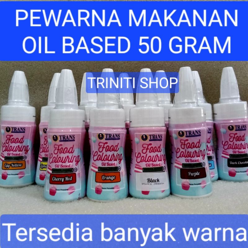 

PEWARNA MAKANAN OIL BASED TRANS 50 GRAM