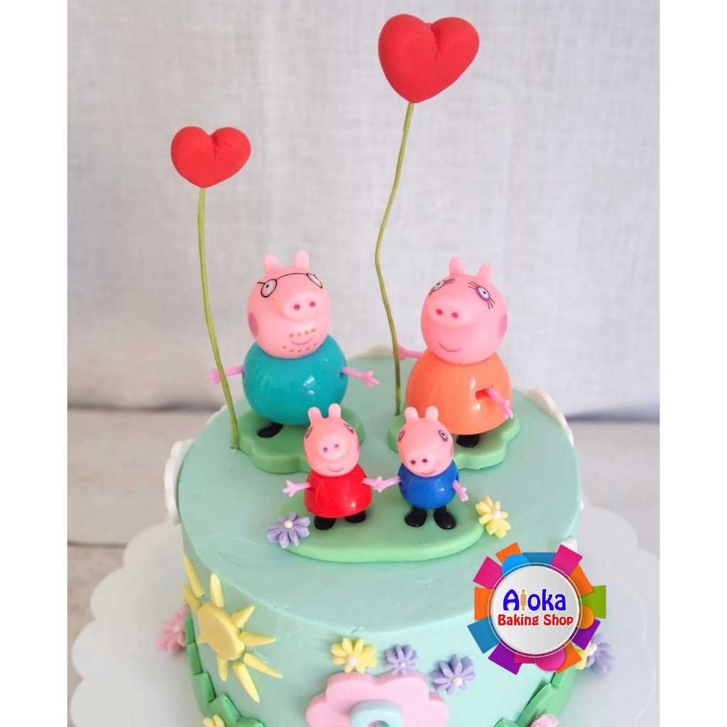 

4Pcs Topper Cake Peppa Pig Figure Set / Birthday Cake Decoration