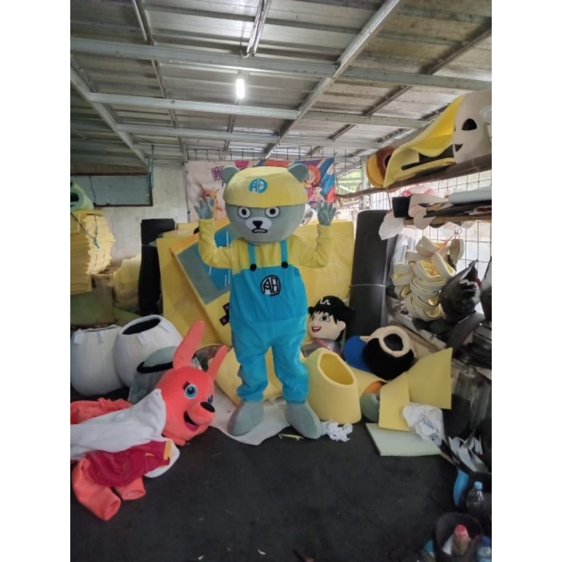 Kostum Badut Beruang Topi