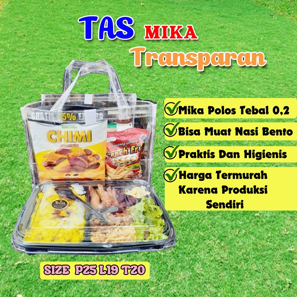 Tas Ulang Tahun Mika Polos muat nasi Box bento