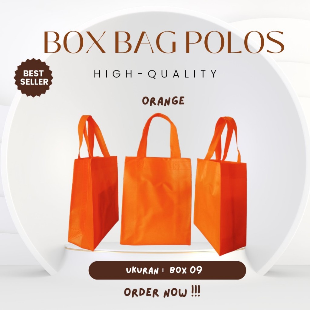 

Tas Spundbond 75Gsm Tebal Tali jinjing Tote bag souvenir ukuran 20 x 09 x 25cm (DUS 9)