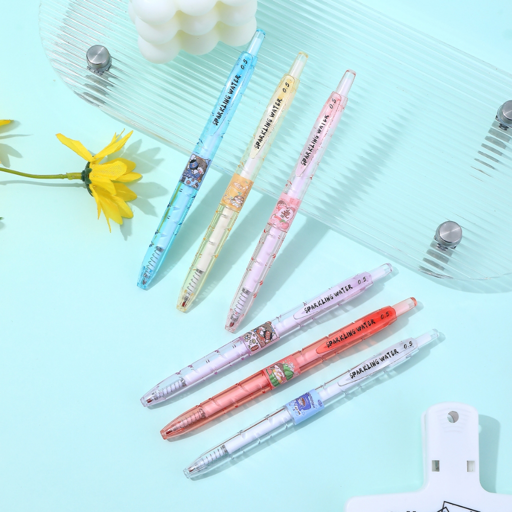 

[GROSIR ATK] 1 SET ISI 6 PULPEN 0.5 MM MOTIF KARTUN JAPANESE KAWAII AESTHETIC PACKAGING BOX LG