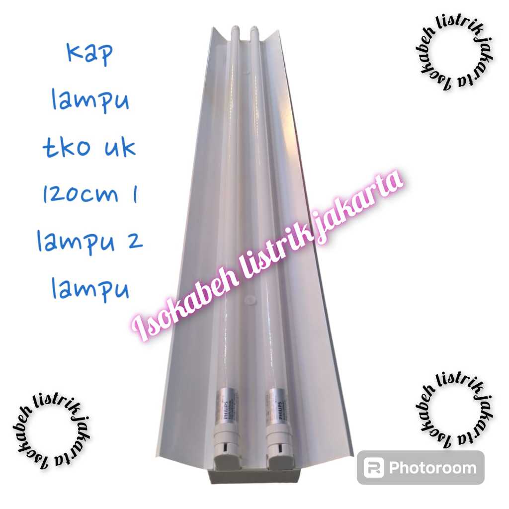 Kap Lampu TKO 2X36 Set Lampu Tl Philips 120cm Kap Lampu Tko Outbow 2x16w 120cm