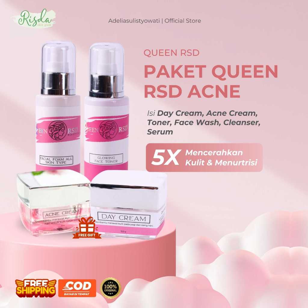 PAKET WAJAH QUEEN RSD ACNE/GLOW [FREE Treatment Cream RSD]