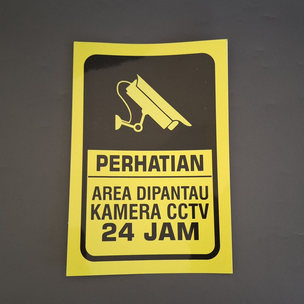 

Stiker Area Dipantau Kamera Cctv Bahan Vinyl