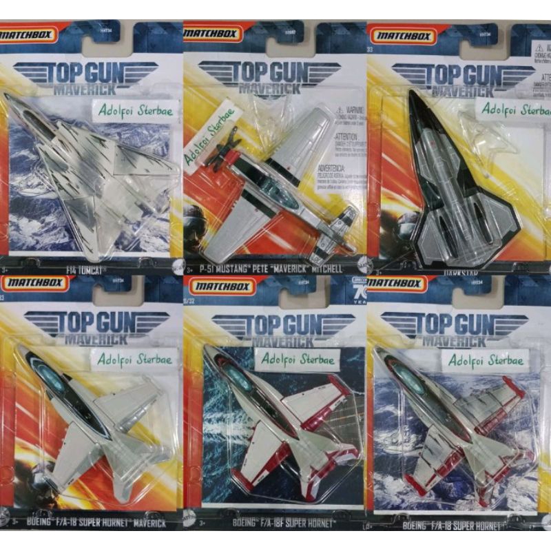matchbox top gun topgun maverick F14 tomcat darkstar dark star boeing f/a-18 18F super hornet maveri