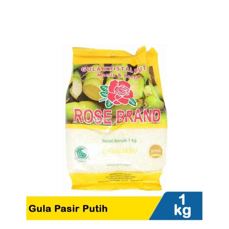 

rosebrand gula pasir 1 kg , gula kristal putih manis dan bersih