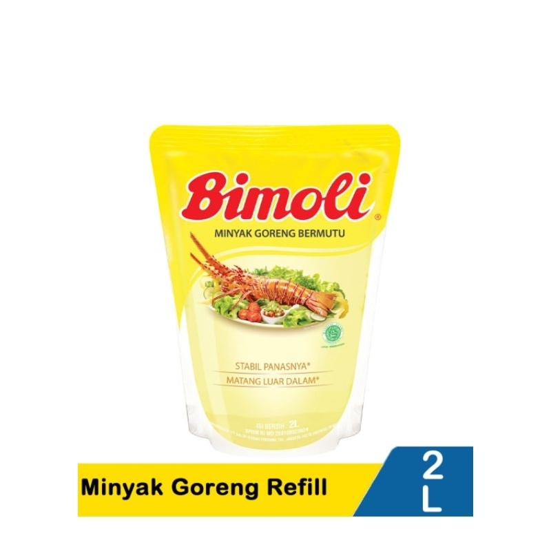 

Bimoli minyak goreng refill kemasan pouch minyak goreng bermutu 2Liter