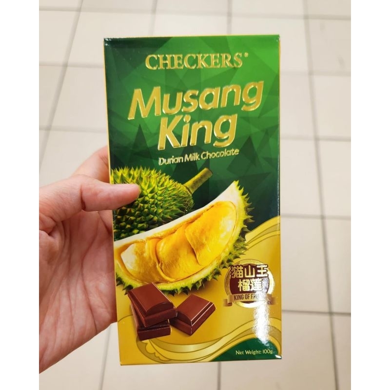 Checkers Durian Musang King Milk Chocolate Halal Certified Malaysia