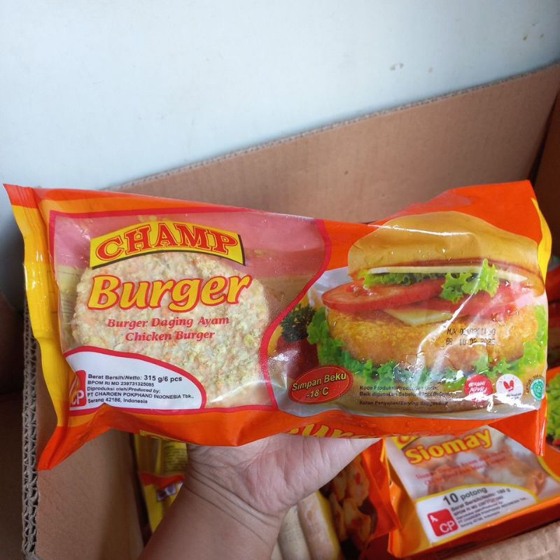 

Champ Burger 315gr murah enak //Babafrozenfood