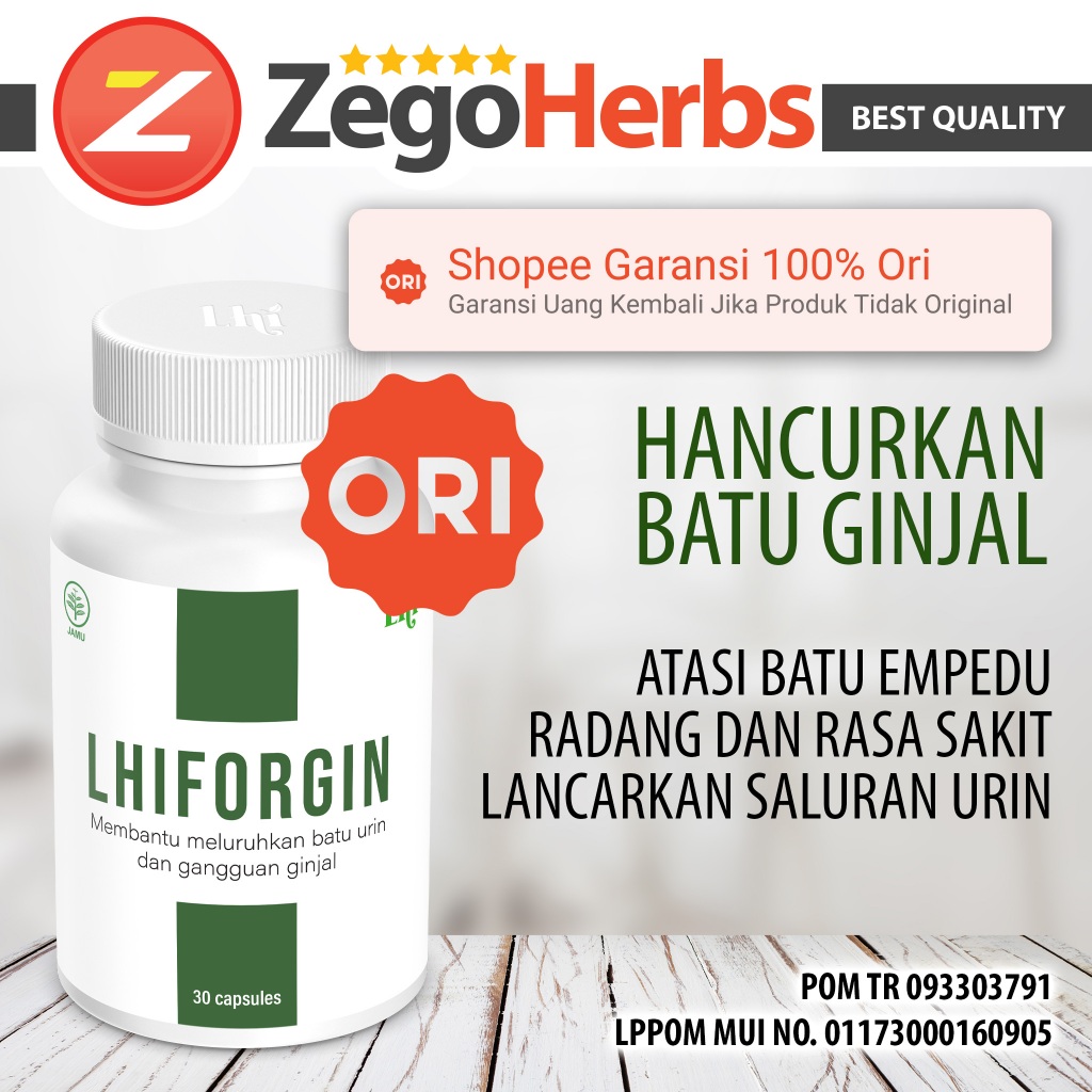 Lhiforgin 100% Asli Obat Batu Ginjal Peradangan Infeksi Saluran Kemih