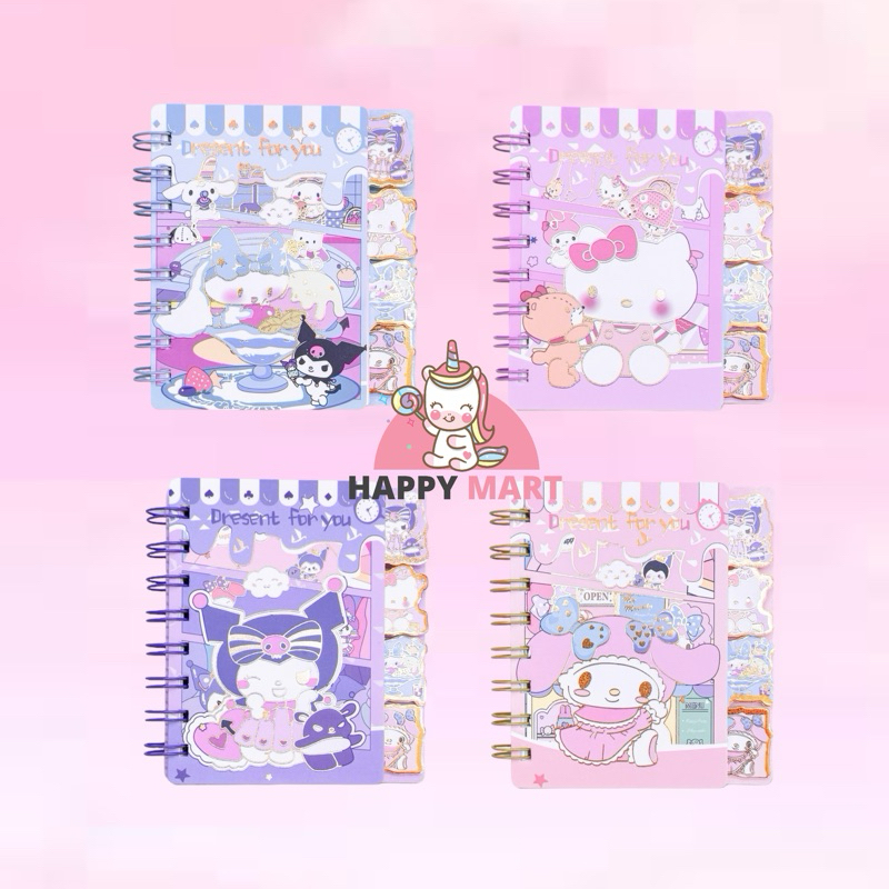 

Notes baby sanrio glitter kuromi / melody / cinnamoroll