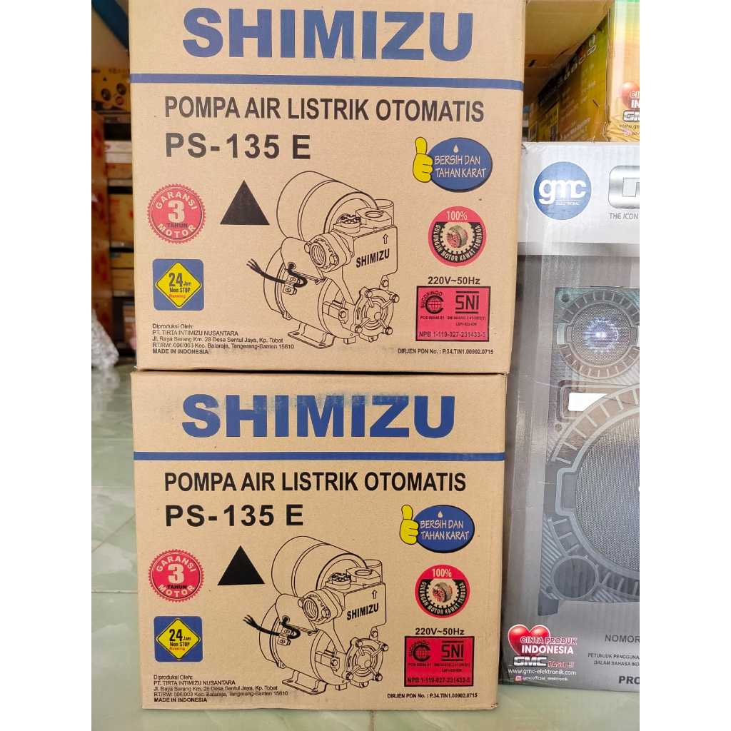 Pompa Air Shimizu PS-135 E – Otomatis, Hemat Energi, dan Kuat untuk Rumah Tangga