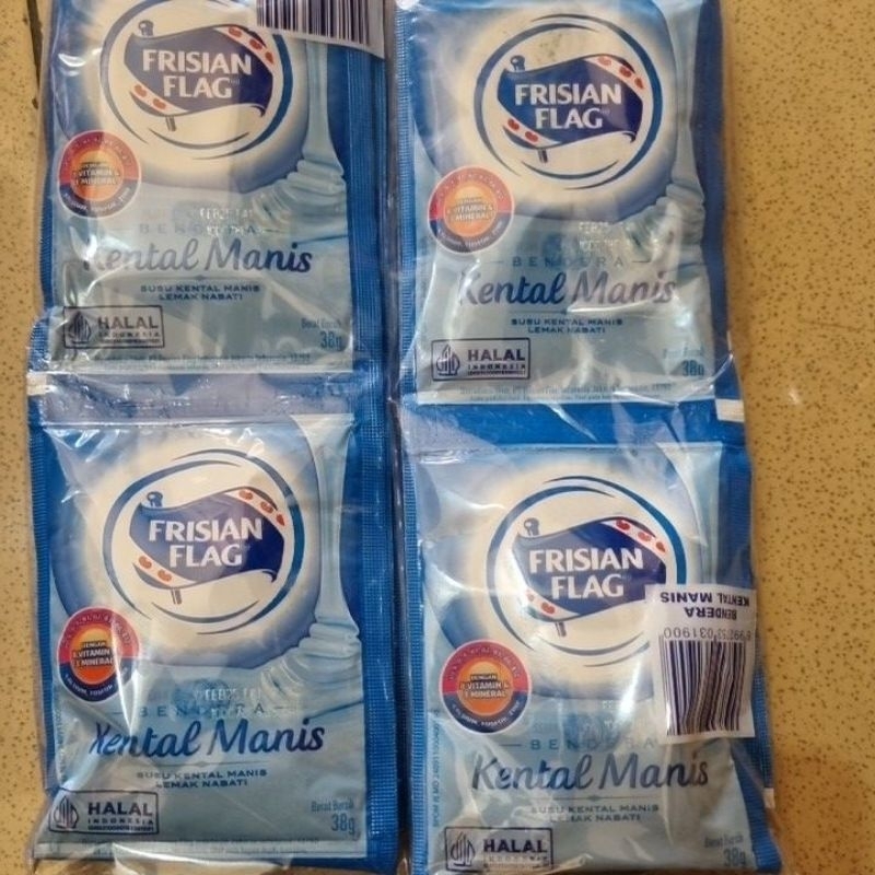 

Susu sachet kental manis frisian flag 38gr isi 6 sachet