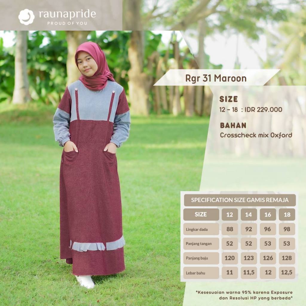 RAUNA GAMIS REMAJA RGR 31