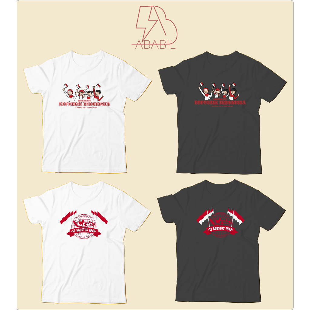 Kaos Baju Anak Anak 17 agustus Atasan Anak AGUSTUSAN Laki - Laki Perempuan Unisex Distro