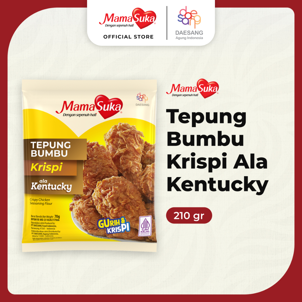 

MamaSuka - Tepung Bumbu Krispi ala Kentucky 210 gr