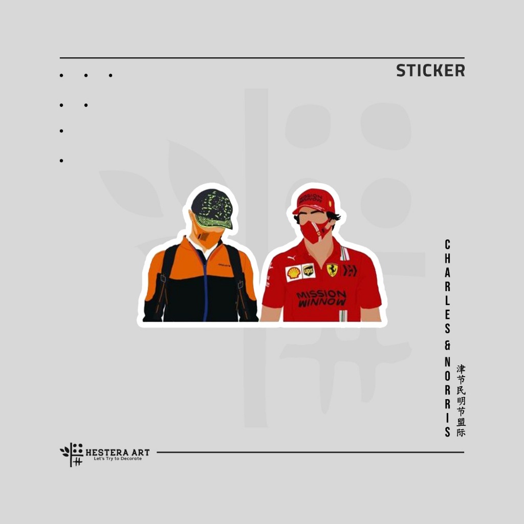 

Stiker Formula 1 F1 Sticker Vinyl Doff Laminasi | Charles dan Norris