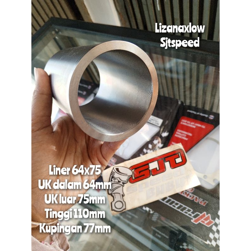 liner boring 64x75 tinggi 110mm boringan Tiger bore up Mio big bore up