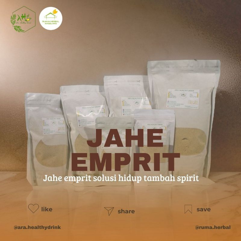 

Wedang Jahe Emprit bubuk Less Sugar 750 gram Tanpa Ampas