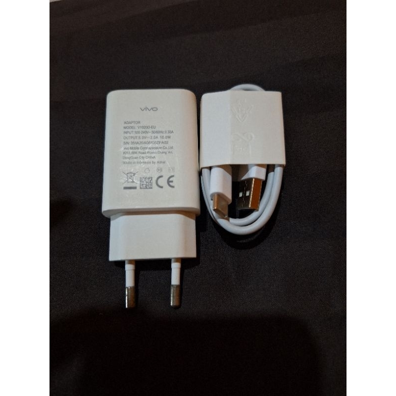 charger original cabutan hp vivo 2A 10W (type C) Y30 Y30i dll