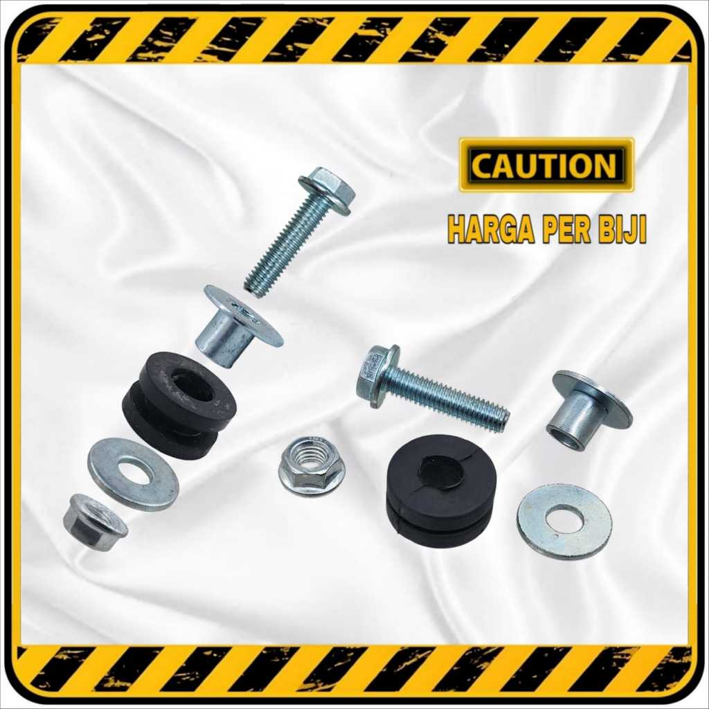 PAKET > Baut Bosh & Karet Gromet Ganjal Spakbor Slebor Belakang / Cover Body Honda ASTREA STAR PRIMA