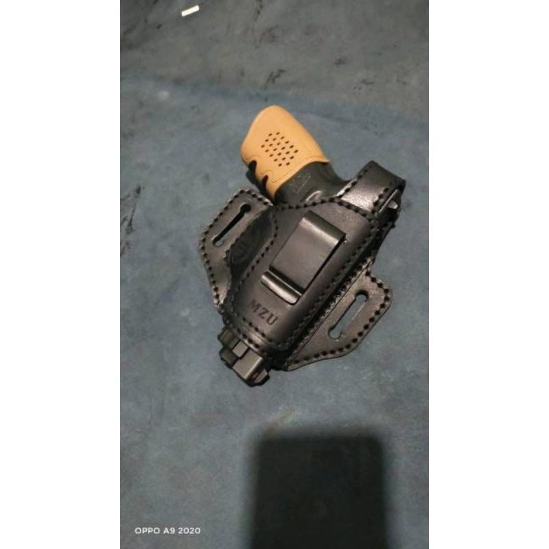 HOLSTER HS9-HS9 CUB COMPACT TNI-POLRI SARUNG SENJATA KULIT BERKUALITAS MODEL LUAR/ PINGGANG