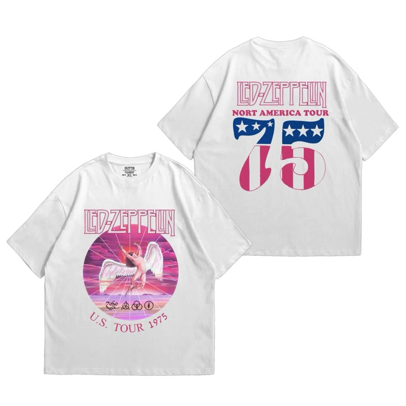 kaos band vintage led-zeppelin 75