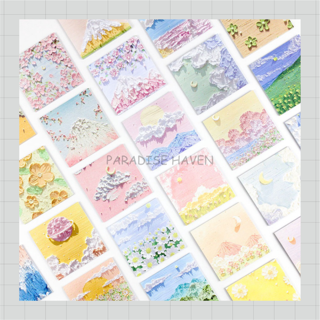 

Kertas Memo Tempel Aesthetic Sticky Notes Motif Alam Motif 3D Lucu | Aesthetic | Cute