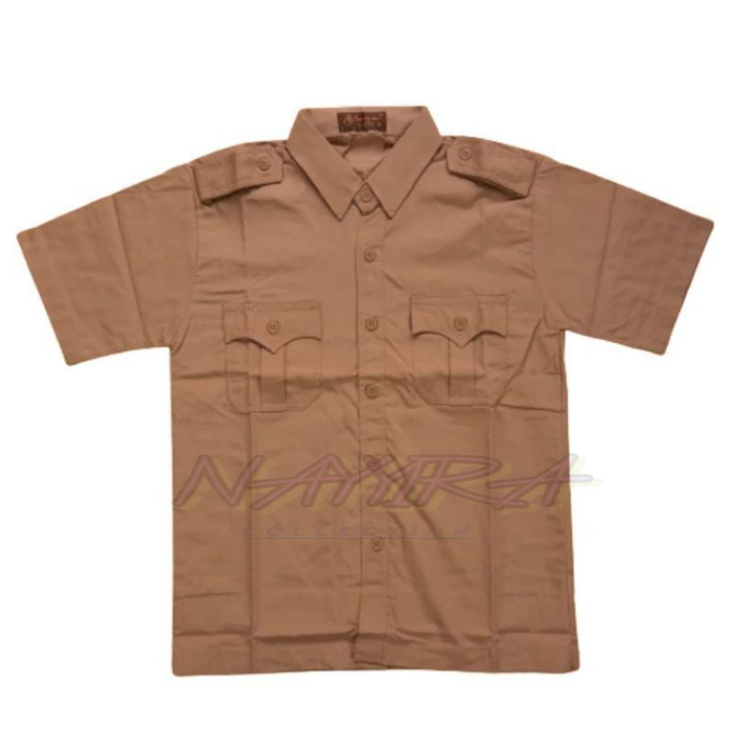 Baju Seragam Pramuka Penggalang SD SMP SMA Laki-laki Lengan Pendek Kemeja Pramuka Penggalang
