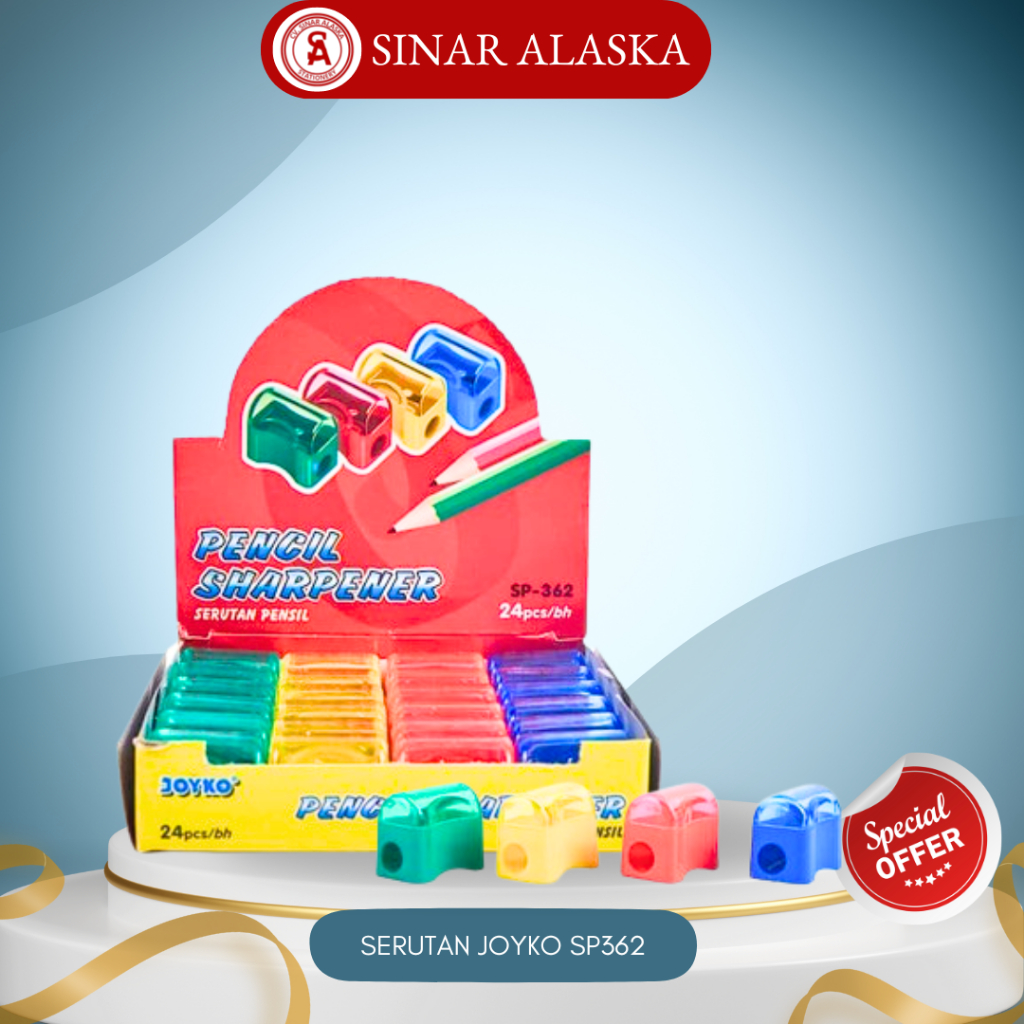 

Rautan/ Serutan Sharpener Joyko SP-362 Kecil isi 24 Pcs