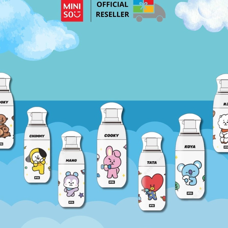 Grosir MINISO x BT21 Collection Spray Bottle 6ML