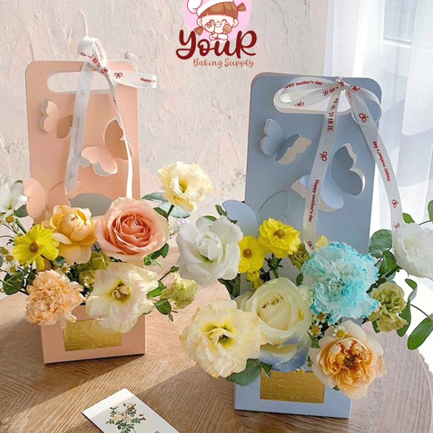 

FG2 Butterfly Flower Box SMALL Box Bunga Buket Bunga Kotak Bunga Florist YourBakingSupply