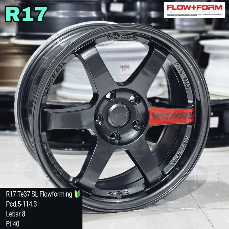velg racing volk rays te37 ring 17 lebar 8 et40 untuk ertiga xpander terios rush civic fd grand max 