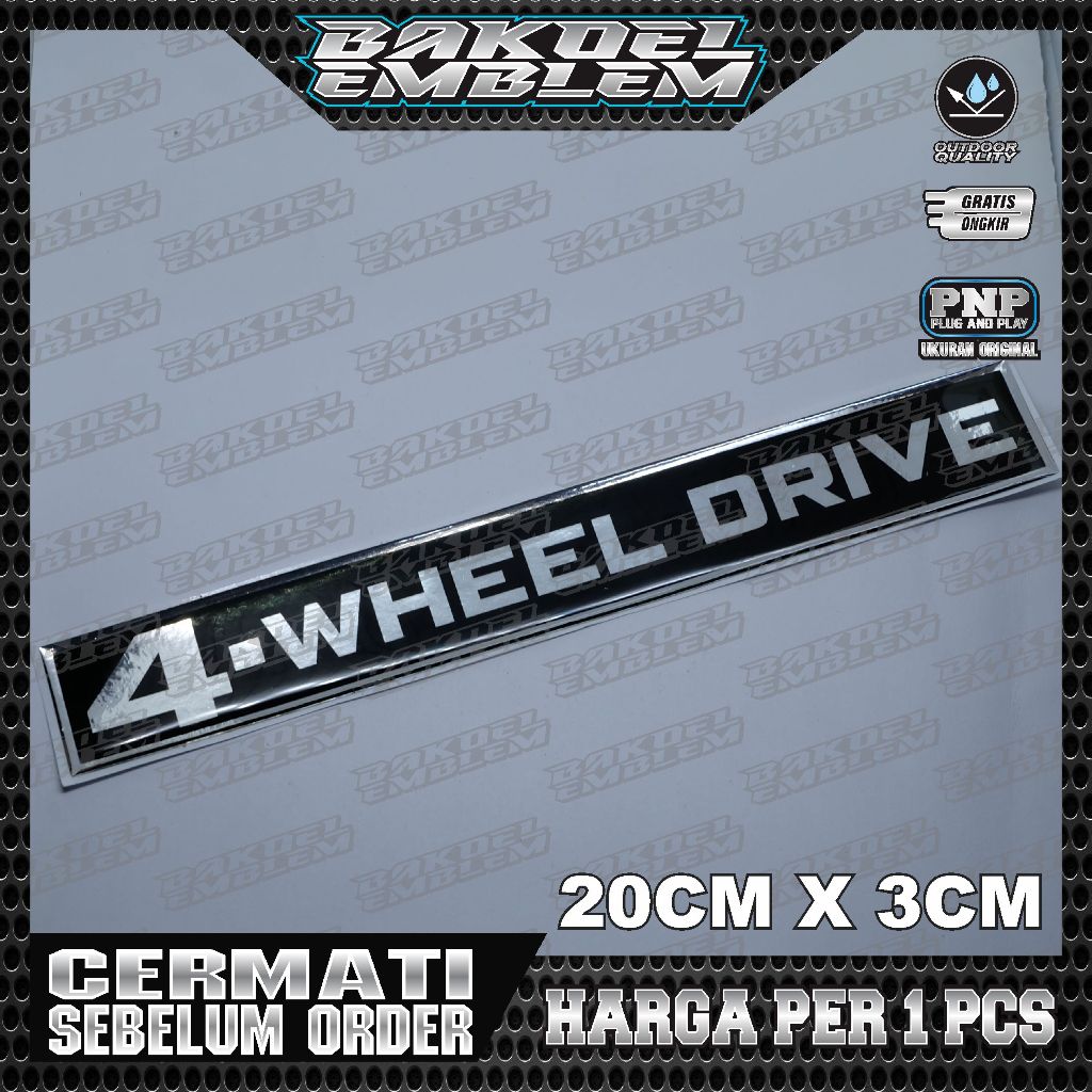 emblem timbul 4wd jimny katana / emblem 4x4 jimny katana