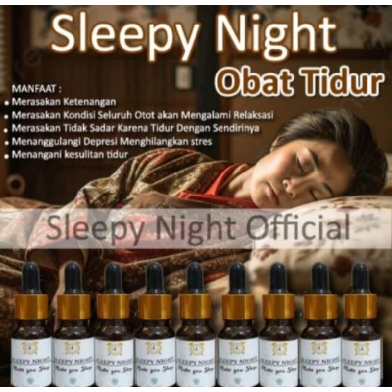 Paket 3 Botol || Sleepy Night Original || Untuk Mengatasi Susah Tidur / Insomnia || Cairan Tetes