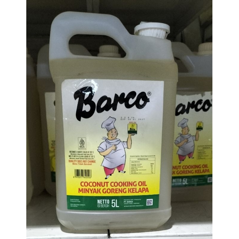 

Barco Coconut Oil 5 Liter|Minyak Goreng