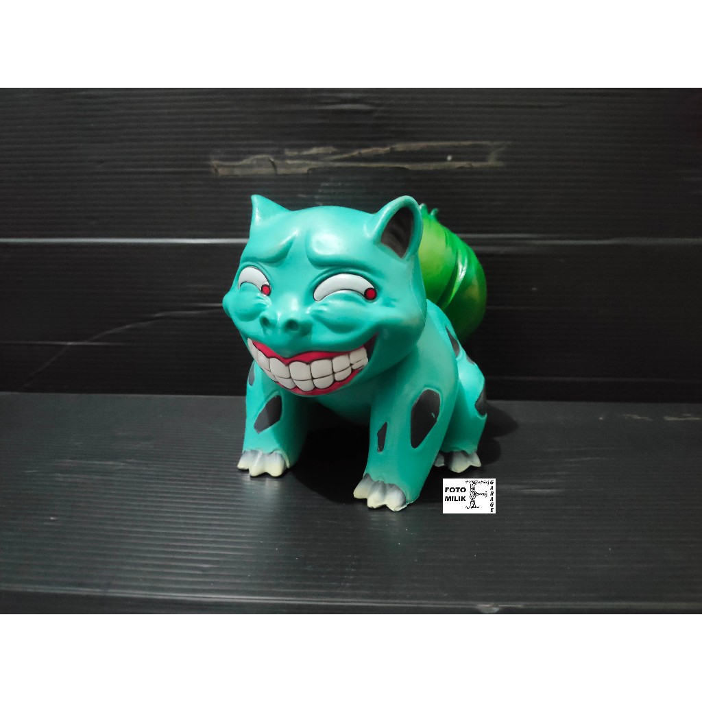 Recast TOMY Pokemon Funny Bulbasaur Face Figure Koleksi Game Freak Meme Muka Jelek
