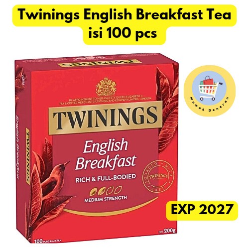 

TWININGS tea English Breakfast Teh isi 100 pcs