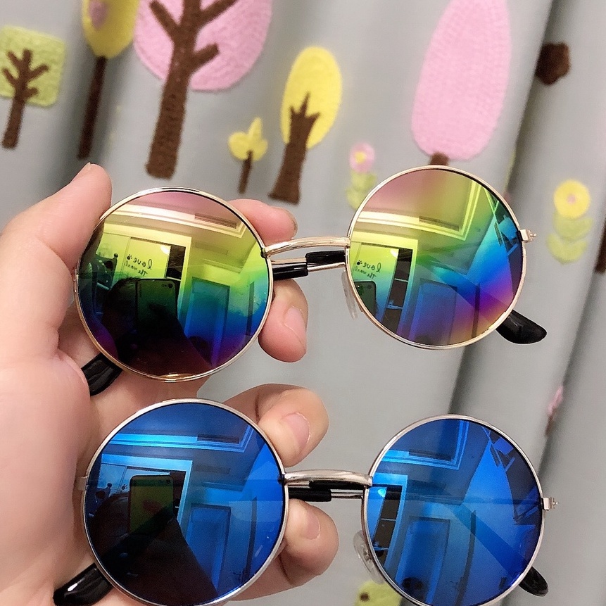 KP8 Boboho Kacamata Bulat Anak Laki Laki Sunglasses Lensa Hitam Kaca Mata Bulet 2 3 Tahun Gaya Murah