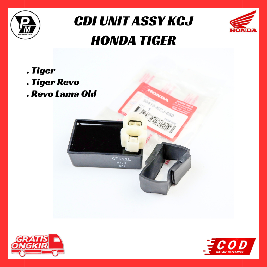 Cdi Unit Assy Ori Honda Tiger - Tiger Revo - Revo Old Lama 30410-KCJ-660