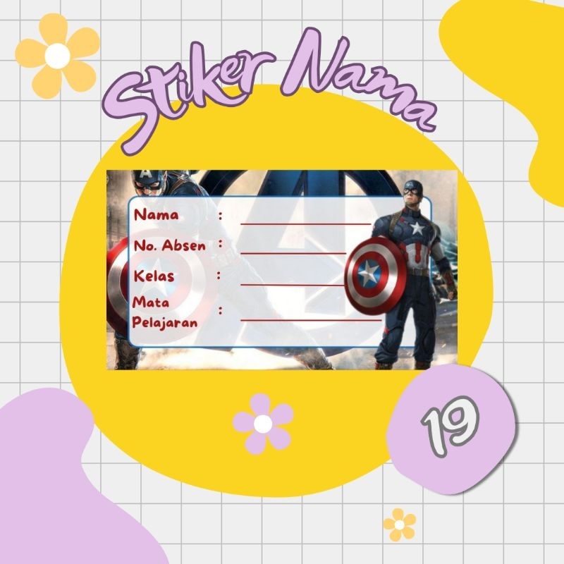 

STIKER NAMA MATA PELAJARAN ( isi 20 pcs)