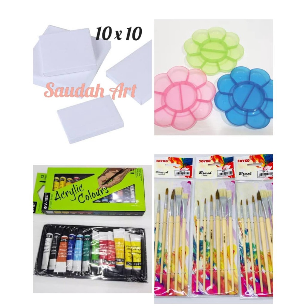 

SERENTAK Paket kanvas Lukis kanvas 1x1paletkuascat akrilik