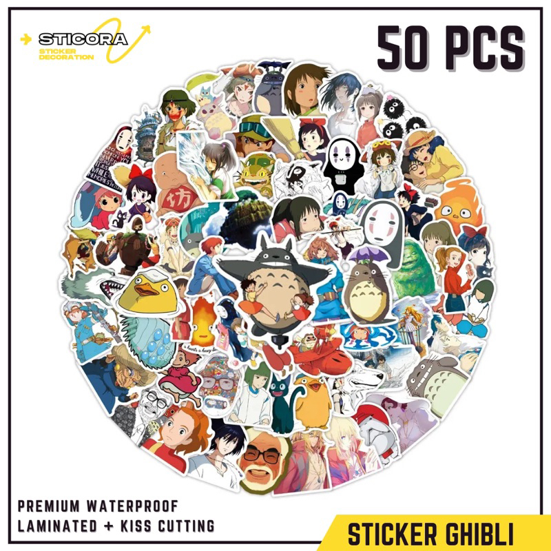 

[50 Pcs] Stiker Pack Ghibli Studio Vinyl Waterproof Laminated Dekorasi Laptop Handphone Thumblr