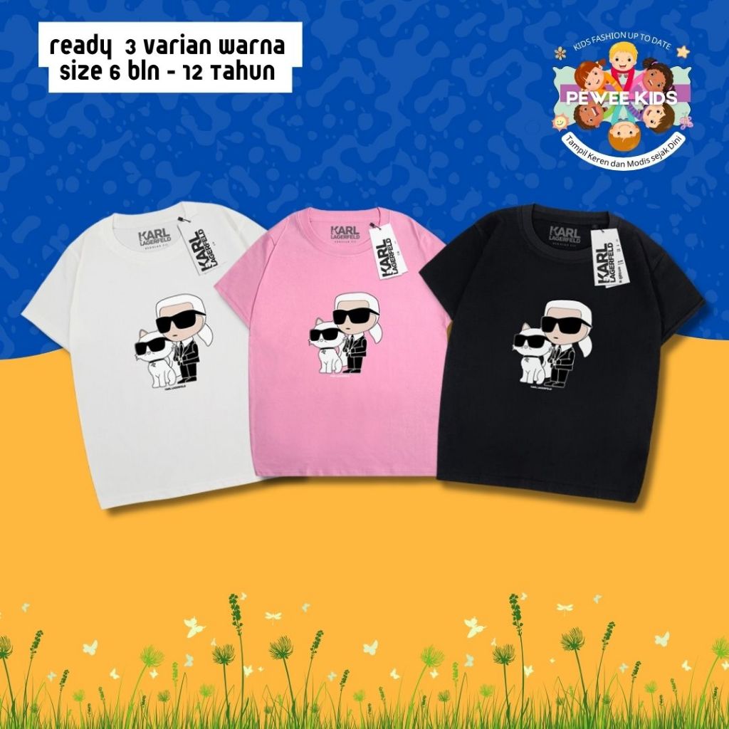 Jual Baju Kaos Anak Laki Laki Perempuan Baju Atasan Import Premium KAR DUOSIDE KARL LAGERFELD