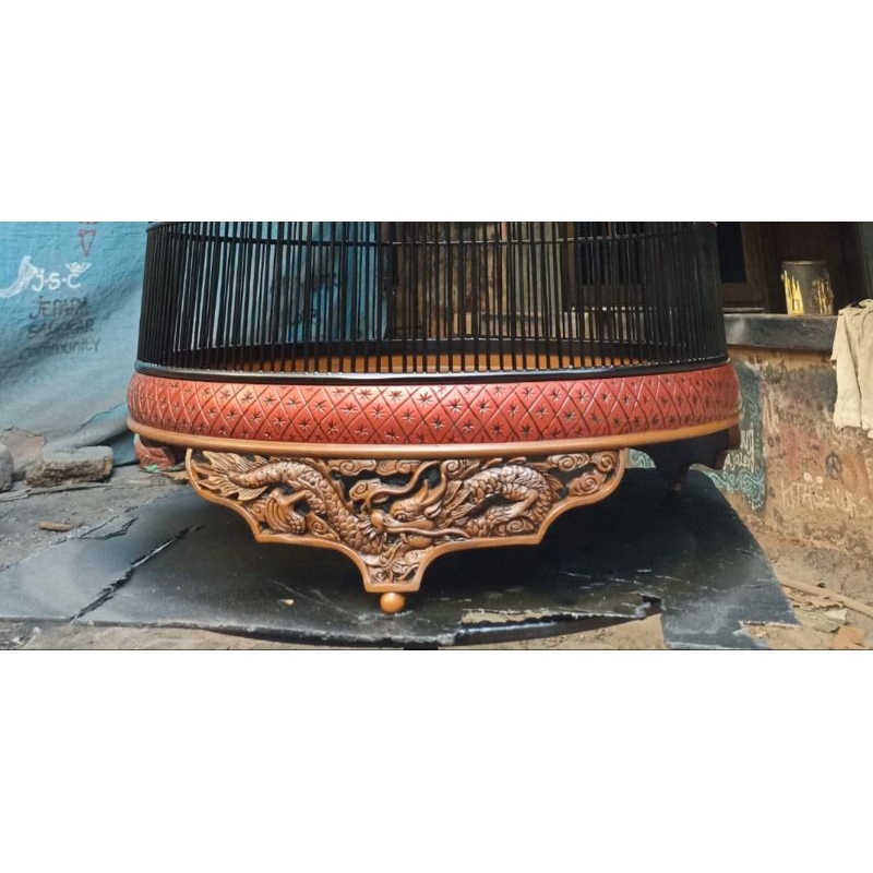 sangkar murai ukir naga