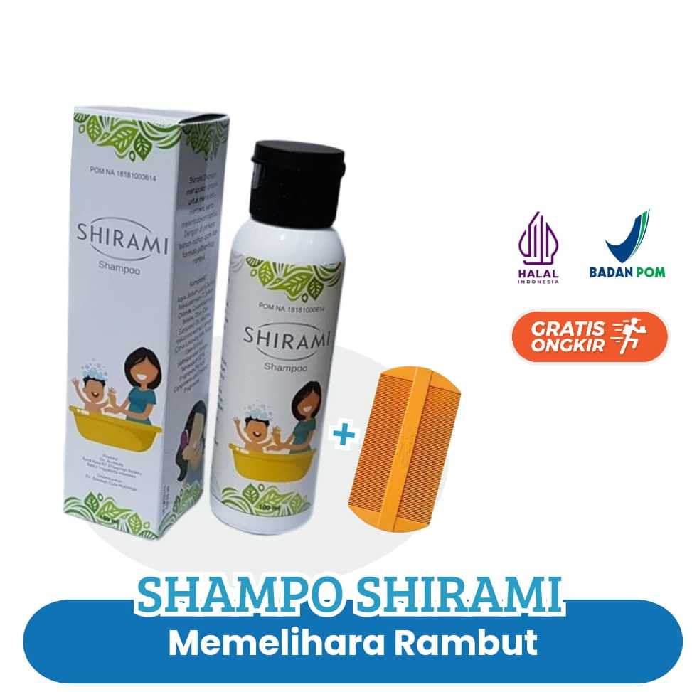 Shirami Shampo kutu | Rambut Anak dan Dewasa | Penghilang Kutu Rambut Dan Telurnya